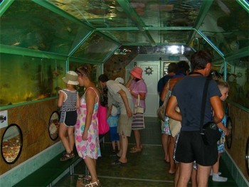 Тоннельный аквариум Батискаф в городе Визятево